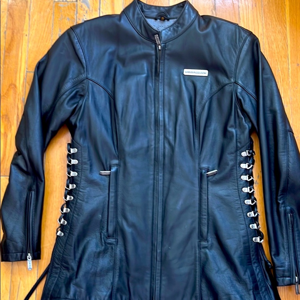 Harley Davidson leather jacket.